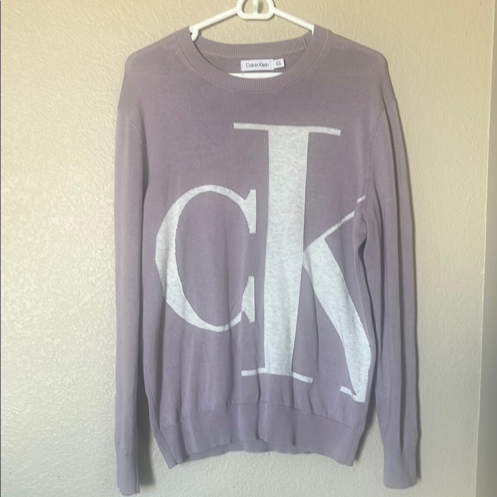 Calvin Klein Purple Sweater with Logo